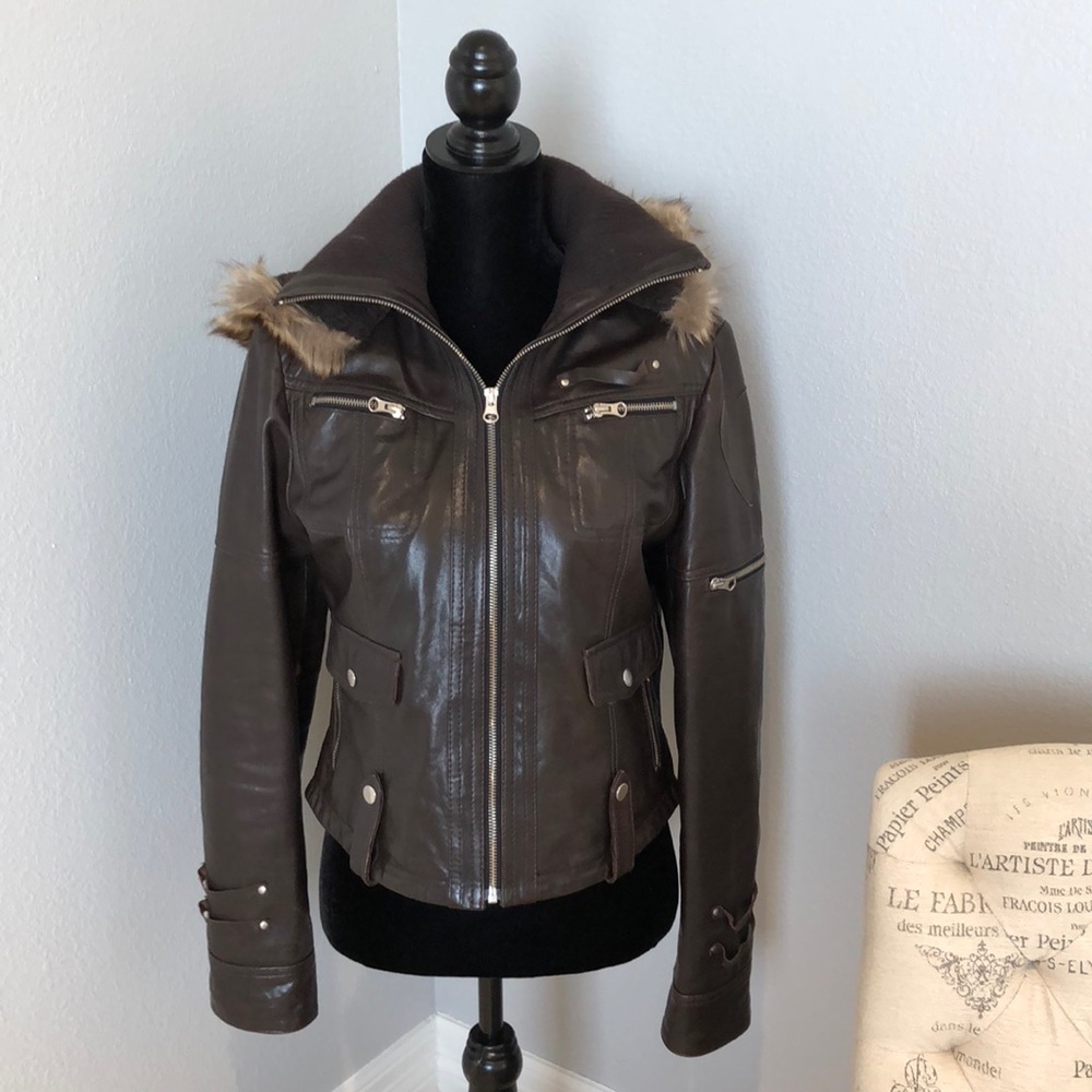 Chelsea & Violet leather Moto jacket